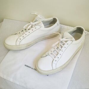 Common Projects Achilles low rise white leather sneakers